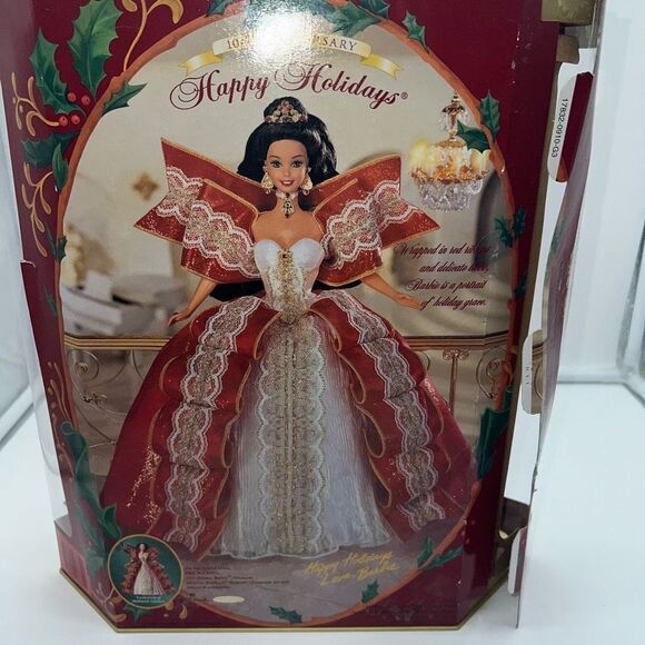Mattel Barbie 1997 Happy Holidays Barbie, Damaged Box .. otherwise BRAND NEW - Picture 2 of 7